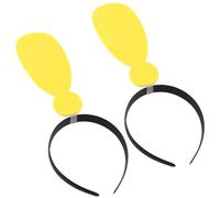 Warmhm Lot de 2 Serrage-Têtes Jaunes Point D’Exclamation Accessoires Cheveux Drôles Fêtes Cosplay et Événements Bandeaux Décoratifs Légers et Originaux pour Adultes