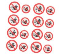 Warmhm Lot De 20 Autocollants De Panneau D'avertissement Interdit D'entrée, Autocollants Adhésifs Circulaires 20 Mm Et 25 Mm, Étiquettes De Sécurité Solide Pour Chantier, Usine Et Zone Industrielle