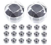 Warmhm Lot de 20 Écrins Transparents pour Bagues Organisateur Chic Étui à Alliances en Plastique pour et Fiançailles Support à Alliances Compact Accessoire de Décoration Élégant