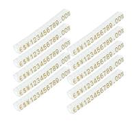 Warmhm Lot de 20 Étiquettes de Prix Ajustables Transparentes en Plastique Format Moyen pour Bijoux et Montres Cubes D’Affichage des Prix Chiffres Dorés pour Marquage Détaillé en