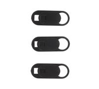 Warmhm Lot de 3 Caches-webcams Noirs Obturateur Coulissant pour Protection de Confidentialité, Compatibles Ordinateurs Portables et Tablettes, Facile à Poser et Retirer sans Traces,