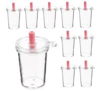 Warmhm Lot De 30 Porte-Clés En Plastique Shiwan En Forme De Tasse Breloques Pour Porte-Clés Breloques Faites À La Main Breloques Pour Collier Décorations Artisanales À Réutilisable