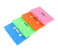 Warmhm Lot de 4 Cassettes Audio Rétro Vierges pour Loisirs Créatifs Coques Décoratives en Plastique Coloré pour Enregistrement DIY, Déco Murale et Fêtes
