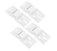 Warmhm Lot de 4 Charnières en Plastique Blanches pour Congélateur Coffre Charnières Pliantes de Porte Réfrigérateur Camping-Car Accessoires de Réparation Solide Fixation Précise et