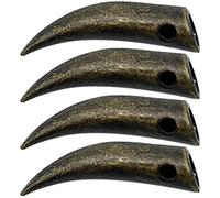 Warmhm Lot de 4 Embouts de Lacets en Métal Corne de Bœuf Finition Antique, Embouts de Cordon Robustes pour Chaussures, Accessoires de Réparation Polyvalents pour Baskets et Chaussures