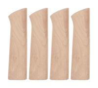 Warmhm Lot de 4 Manches de Couteau en Bois de Hêtre Fait Main, Ergonomiques et Longs, Poignées de Rechange pour Couteaux Cuisine Japonerie, Accessoires de Remplacement pour Bricolage