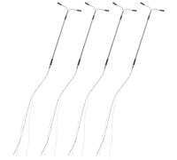 Warmhm Lot de 4 Mini Lampadaires Maison de Poupée LED Métalliques 1/100, Modèles Lumineux Détaillés pour Décoration de Maquettes et Scènes Miniatures