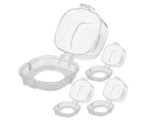 Warmhm Lot de 4 Protège-boutons Transparents Résistants la Chaleur pour Cuisinière à Gaz, Housse de Sécurité Garçon et Filles 9,5 X 5 Cm, Protection Anti-projection pour Brûleurs,