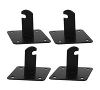 Warmhm Lot de 4 Supports Muraux en Fil Métallique Robustes pour Panneaux Grillagés, Fixation Murale pour Organisation et Présentation D’Accessoires en Magasin, Bureau et Entrepôt,