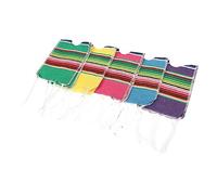 Warmhm Lot De 5 Ponchos Couvre-Bouteilles De Bière en Coton Multicolore Format Mini-Serape Décoration Fiesta Mexicaine pour Fête Cinco De Mayo