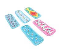 Warmhm Lot de 5 Set de Manchons pour Glaces en Néoprène Imprimé, Étui D'isolation Réutilisable, Format Compact, Protège et Conserve au Frais, Cuisine et Dégustation Style Style Aléatoire