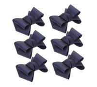 Warmhm Lot de 6 Bijoux de Chaussures en Tissu Côtelé, Nœuds Amovibles Décoratifs Bleu Marine, Accessoires Polyvalents pour Femmes, Mariage et Sorties, Patchs Élégants pour Chaussures et Vêtements