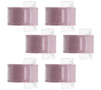 Warmhm Lot de 6 Bracelets Slaplet pour Demoiselles d'Honneur Roses à Fleurs Bande à Coller Ajustable Accessoires de Mariage Artisanaux pour Enterrement de Vie de Jeune Fille et Bal