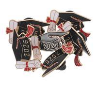 Warmhm Lot de 6 Épinglettes en Émail pour Remise de Diplômes 2026, Badges Métalliques Élégants pour Cérémonie, Insignes de Félicitations pour Étudiants, Accessoires Commémoratifs