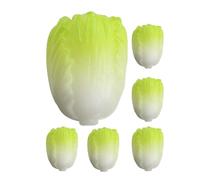 Warmhm Lot de 6 Mini Légumes en Résine Chou Chinois Miniature Factice Décoration Miniature Polyvalente pour Maison de Poupée Centre de Table et Accessoires Photo Ornement Réaliste