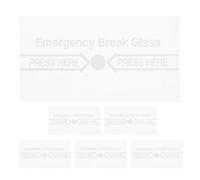 Warmhm Lot de 6 Vitres de Remplacement en Verre pour Interrupteur Manuel D'alarme Incendie, Couvercle de Protection Étanche et Résistant la Chaleur, Panneau de Sécurité