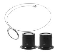 Warmhm Lunettes Loupe De Bijoutier 5X Et 10x en Verre pour Réparation De Montres, Confortable Et Réglable, Outil De Précision pour Horlogers Professionnels Et Amateurs