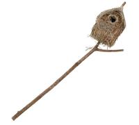 Warmhm Maison à Oiseaux Décorative pour Jardin Décoration Extérieure avec Piquet pour Nichoirs Oiseaux Style Rustique Et Élégant pour Embellir Votre Espace