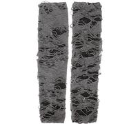 Warmhm Manchettes Gothiques Pour Femmes Punk Extensibles, Mitaines Confortables Sans Doigts En Matériau Léger, Accessoires De Danse De Rue Et Fête, Taille Unique, Noir