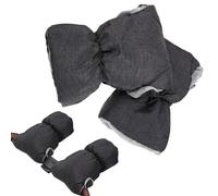 Warmhm Manchons Mains Universels pour Poussette Mitaines d'hiver en Polaire 1 Paire Couleur Gris Foncé Protège-Mains Chauds pour Balades Hivernales Accessoires Poussette Polyvalents