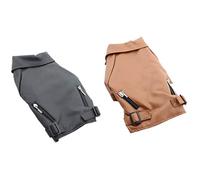 Warmhm Manteau d'hiver pour Chien en Tissu Coupe-Vent, Veste Zippée Imperméable, Taille l Noire, Manteau Chaud pour Randonnées, Vêtements pour Animaux De Compagnie, Chiots Et Petits Chiens