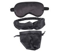 Warmhm Masque De Sommeil Opaque En Soie Synthétique Bandeau Pochette De Voyage, Ensemble 3 Pièces, Confort Profilé, Masque Occultant Yeux, Pour Voyage, Maison, Sommeil Réparateur, Femmes