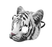 Warmhm Masque Tigre Réaliste Demi-visage pour Cosplay et Déguisement et Confortable pour Fêtes Costumées et Soirées Masquées