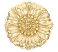 Warmhm Médaillon Décoratif Plafond en Plastique Couleur Dorée, Accessoire Rosace de Plafond Traditionnel pour Éclairage Domestique, Plaque de Recouvrement Polyvalente pour Plafonnier,
