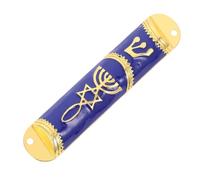 Warmhm Mezouza de Porte en Métal Rétro, Artisanat Religieux, Décoration Murale Maison, Ornement Sacré Trous de Fixation, Style Vintage pour Intérieur, Accessoire de Couleur Aléatoire