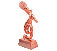 Warmhm Microphone Résine Décoratif pour Concours de Chant Garçon Fille Ornement de Table et Élégant Prix Créativité pour Événements Karaoké et Discours