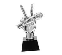 Warmhm Microphone Résine Vintage Récompense pour Concours Musicaux Animation et Décoration de pour et Amateurs de Musique