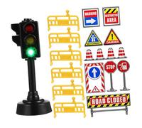 Warmhm Mini Cônes De Signalisation Panneaux De Circulation Jouets Éducatifs pour Modèles De Signalisation Routière Complet pour Comprendre Le Code Route