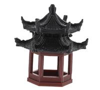 Warmhm Miniature Pavilion Décor Modèle Chinois Hexagonal à Deux Statue Architecturale Asiatique pour Jardin Zen Aquarium et Micro Paysage