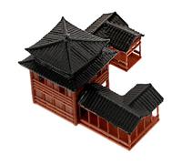 Warmhm Miniature Pavilion Figurine Chinese Japanese Style Ancient Architecture Model for Aquarium Fish Hideout and Zen Micro Landscape Decor