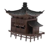 Warmhm Miniature Pavilion Ornament for Aquarium and Zen Garden Compact Asian Pavilion Sculpture for Fish Tank Bonsai and Micro Landscape Decoration
