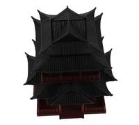 Warmhm Miniature Pavillon Vintage Décoration Jardin Zen Chinois Figurine Miniature pour Micro Paysage Aquarium et Ornements de Jardin Féérique Modèle de Pavillon Asiatique