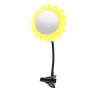 Warmhm Miroir de Sécurité à Clipser Jaune en Fer Carré, Miroir Convexe Angle Mort pour Bureau, Améliore la Productivité Sécurité L'espace de Travail