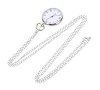 Warmhm Montre De Poche Suspendue en Alliage Argenté Classique Collier Vintage Unisexe pour Usage Quotidien Et Présent Élégante Taille Moyenne Légère
