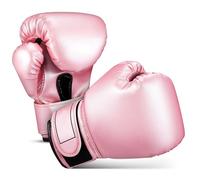 Warmhm Moufles de Boxe Faciles à Enfiler pour Garçon et Filles et Mousse PU Rose Adaptés à L'entraînement de Boxe et Fitness Tout-Petits