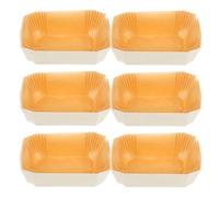 Warmhm Moules Bois de Peuplier 6 Pièces 140X95X50 MM Plaques de Cuisson Antiadhésives Multifonctions Boîtes à Écologiques pour Cuisson au Four et Pâtisserie