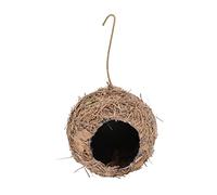Warmhm Nid Décoratif Suspendu Tissé en Bois Café, Abri pour Oiseaux Léger, Décoration Paysagère Végétale, Suspendu pour Jardin Et Animaux De Compagnie