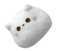 Warmhm Oreiller Chat Noir Japonais Doux Câlin Décoratif Mignon pour Canapé et Bureau Coussin Chat Kawaii pour Détente et Photo Créative