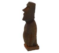 Warmhm Ornements de Statues Moai moaï Joli décor de Statue Sculptures décor à la Maison Grandes s d'extérieur décorative de tiki Résine synthétique Light Brown