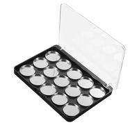 Warmhm Palette de Fards à Paupières Vide Magnétique Compacte Noire 15 Compartiments DIY pour Femmes Maquillage Professionnel Voyage