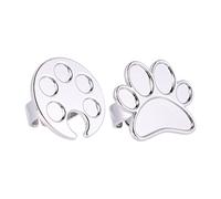 Warmhm Palette de Mélange de Couleurs en Alliage Argenté 2pcs pour Manucure Planche Créative et Support pour Exposition D’ongles, pour Salon de Beauté