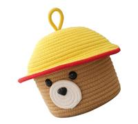 Warmhm Panier Corde De Coton Avec Couvercle Panier De Rangement Pour Jouets Et Articles Divers Pour Chambre Salon Salle De Bain