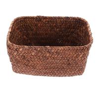 Warmhm Panier De Rangement Tressé En Jonc De Mer De Taille Moyenne, Panier Tressé Naturel En Matériaux Solide, Organisateur D'articles Divers Pour Bureau Et Maison, Pour Salon, La Cuisine Et Bureau