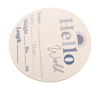 Warmhm Panneau Annonce De Naissance Bois Avec Prénom Panneau Floral Pour Décorations De Table Pour Shower