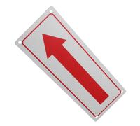 Warmhm Panneau Directionnel Rouge en Aluminium Robuste Panneau de Signalisation Routière Extérieur Flèche Métallique pour Sécurité Publique et Signalisation Scolaire Installation Facile