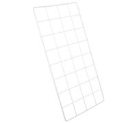 Warmhm Panneau Mural à Grille Métallique 40x20 Cm en Fer Gris Clair Renforcé Support Photo Mural Décoratif pour Salon Chambre Bureau Décoration Murale DIY Cadre Photo